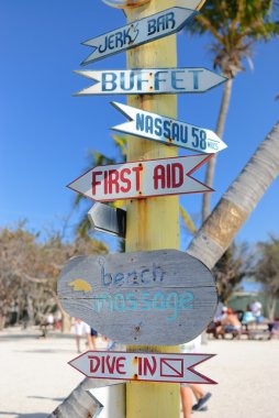 Signs at the Bahama Islands clipart