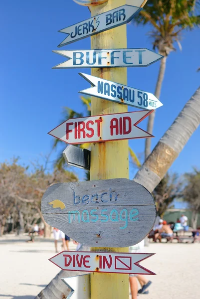 Signs at the Bahama Islands — Stock Photo, Image