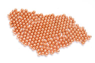 Copper BB pellets isolated on white clipart