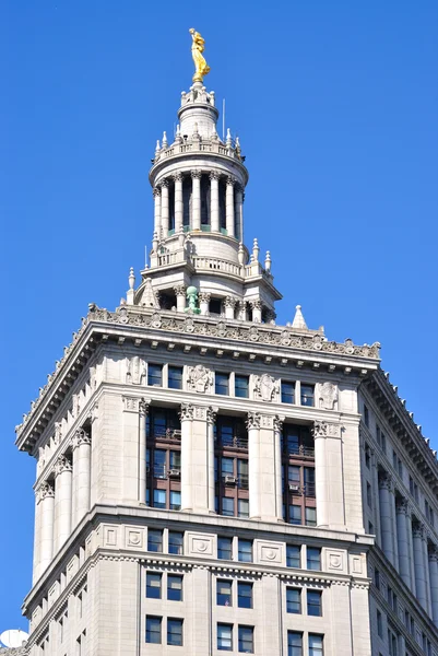 Κορυφή Του Δημοτικό Κτίριο Στην Πόλη Της Νέας Υόρκης — Φωτογραφία Αρχείου