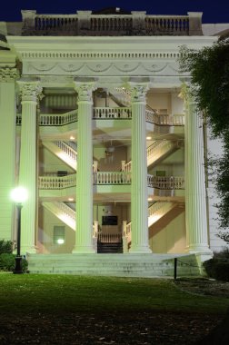 An antebellum facade on a University of Georgia administrative building. clipart