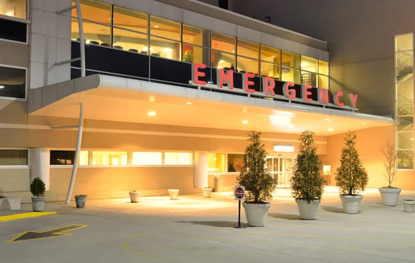 Entrée Salle Urgence Dans Hôpital Nuit — Photo
