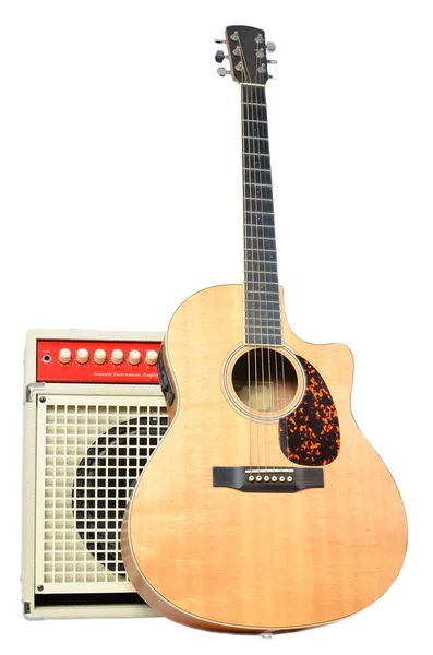Guitarra acústica y amplificador Resumen — Foto de Stock