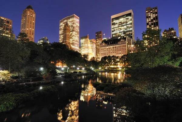 Central park på twilight — Stockfoto