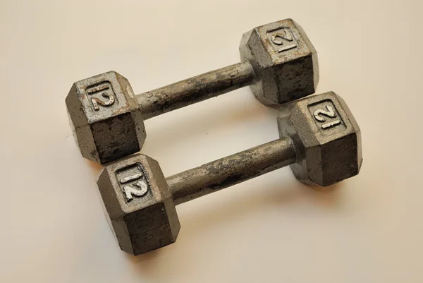 stock image 12 Pound Dumbells