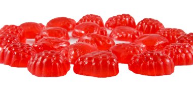 Fruit jellies on a white background clipart