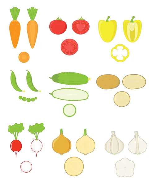 Zestaw warzyw — Wektor stockowy
