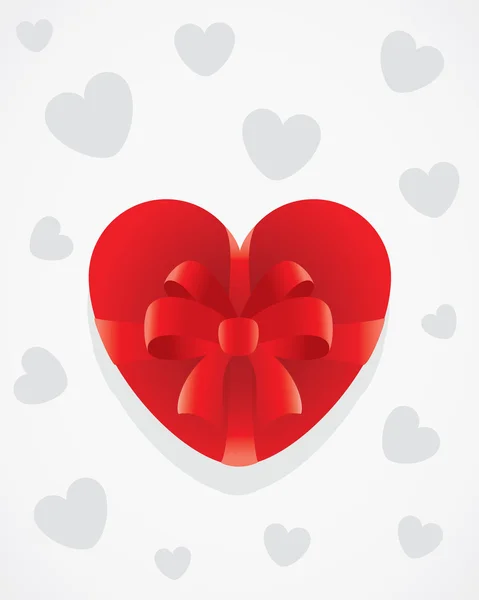 Heart Gift Card — Stock Vector