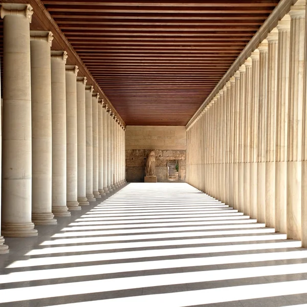 Ancient hallway in Athens, Greece — Stock Photo, Image