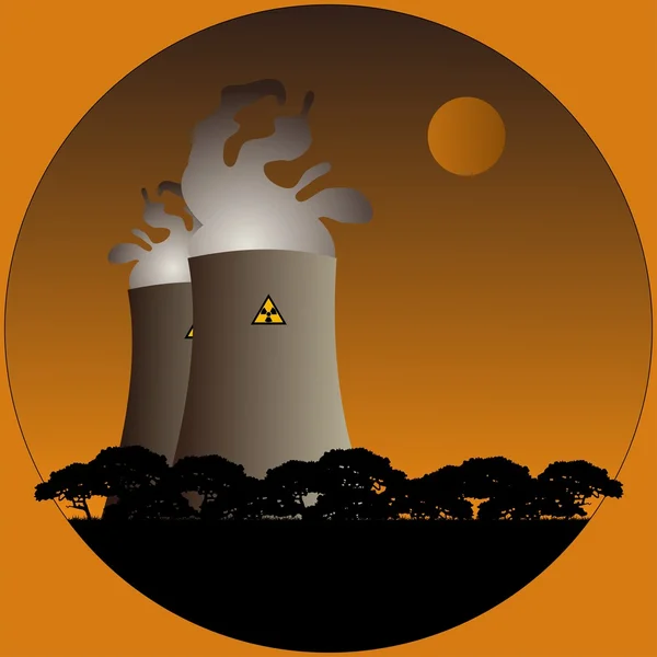 Atomerőmű — Stock Vector
