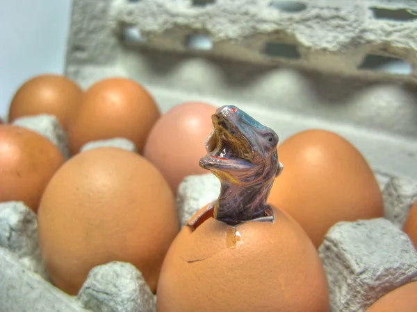 Monster hatching from egg — Stock Photo, Image