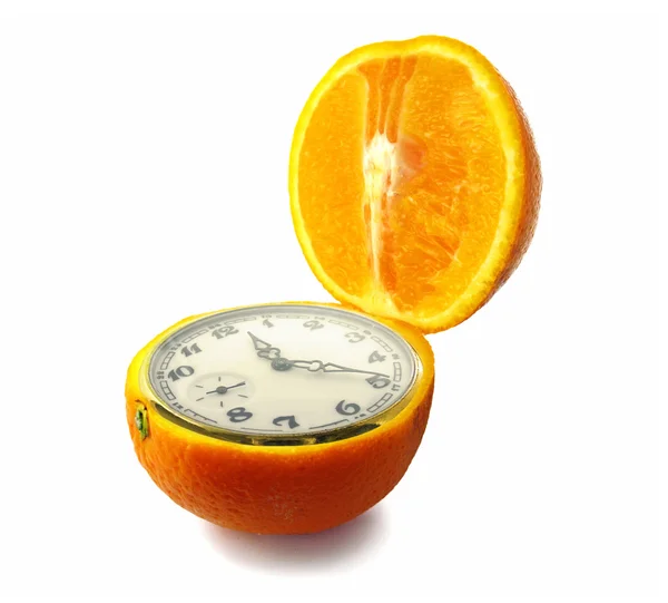 Orange clock — Stock Photo, Image