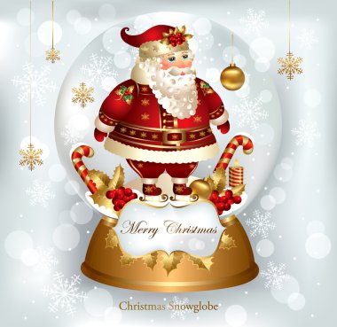 Christmas banner with Santa Claus clipart