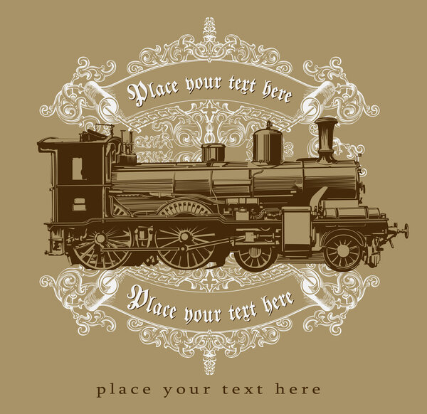 Ретро карта со старым паракарт
