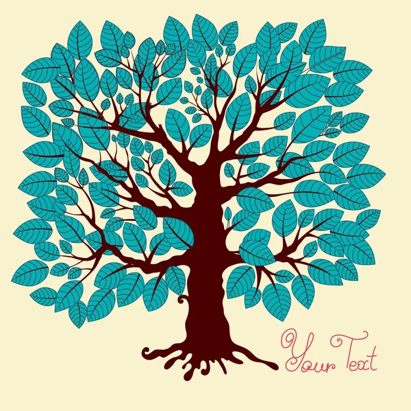 봄 푸른 나무 — 스톡 벡터
