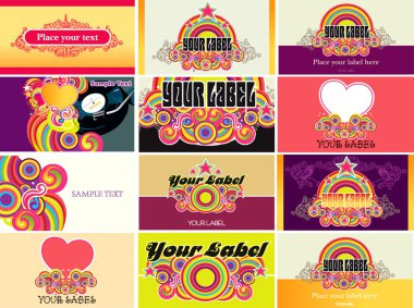 Vector set with business cards clipart