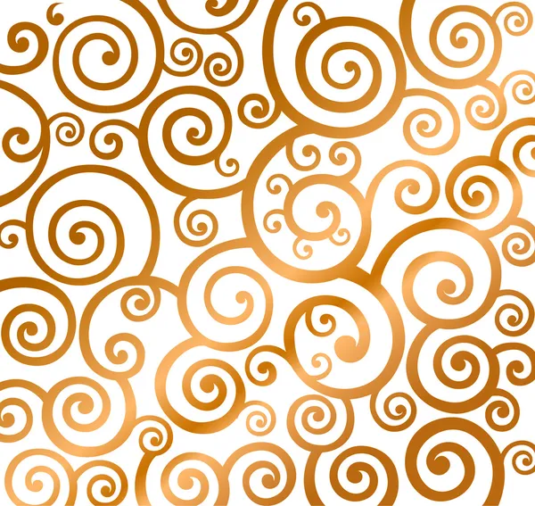 Beautiful gold christmas curly pattern — Stock Vector