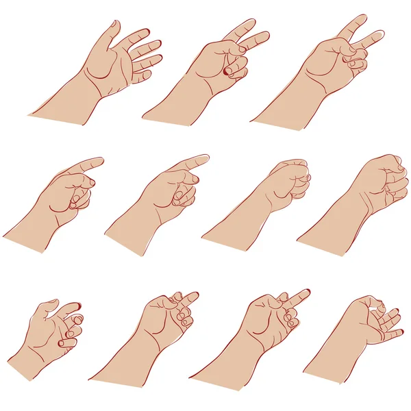Hands gesture Royalty Free Stock Illustrations
