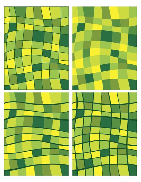 Green squares patterns — Stock Vector