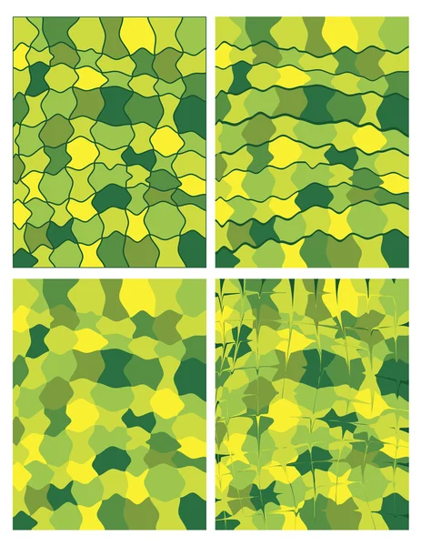 Зелені Візерунки Абстрактні Векторні Ілюстрації Мистецтва Ліцензійні Стокові Ілюстрації