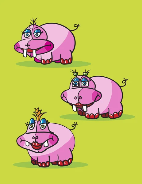 Caricatura de hipopótamo — Archivo Imágenes Vectoriales