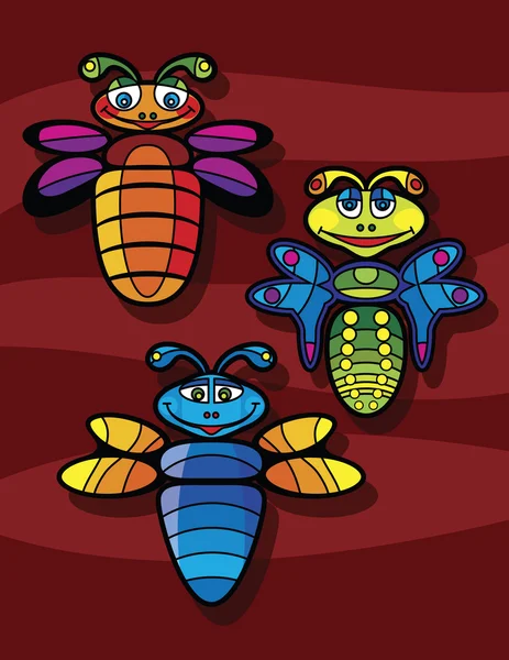 Desenhos animados de insectos — Vetor de Stock