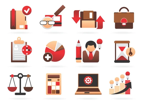 Beautiful business icons — Stock Vector