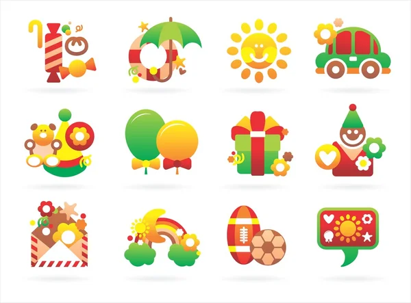 Beautiful holiday icons — 图库矢量图片