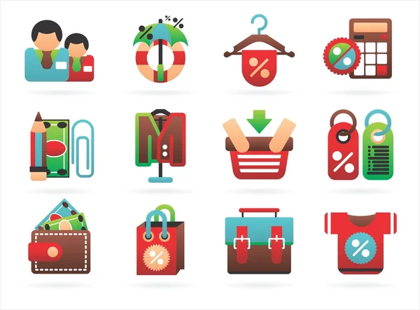 Interesting shopping icons — Stock Vector