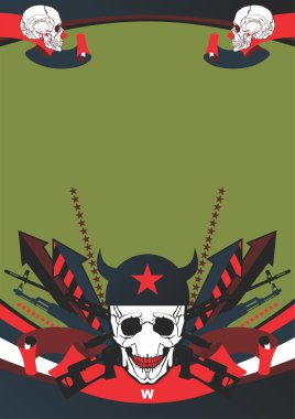 Interesting composition on the military theme clipart