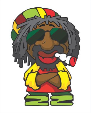 Reggae man clipart