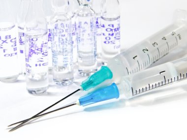 Syringes and vials clipart