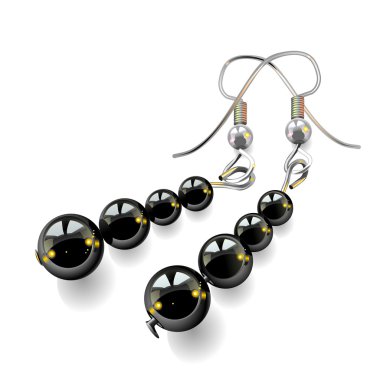 Vector women's earrings clipart