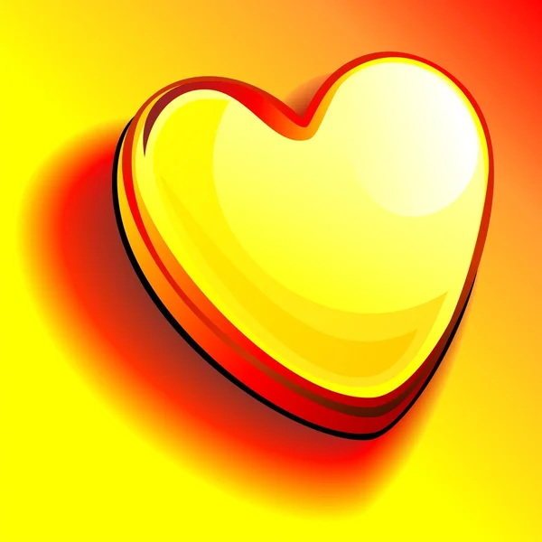 黄金形式的心 — 图库矢量图片