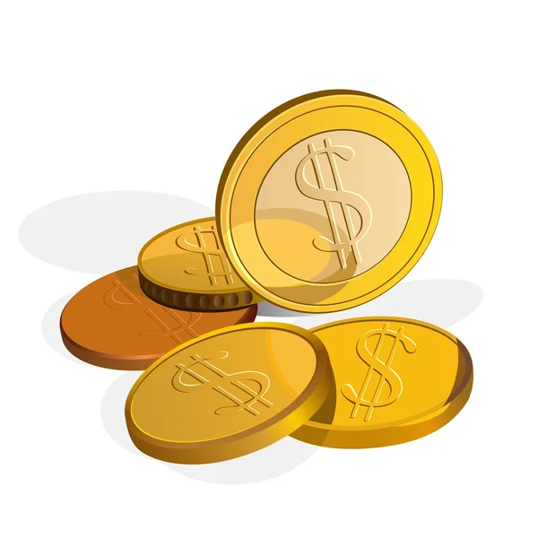 Vektor Dollarmünzen Man Steht Rand — Stockvektor