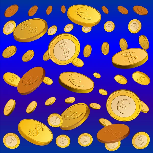 Vecteur pluie dorée — Image vectorielle