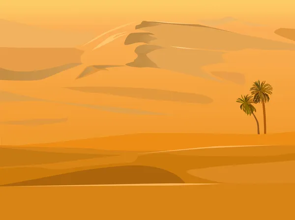 Vector de un paisaje desierto — Vector de stock