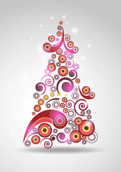 Abstrait nouvel arbre année — Image vectorielle