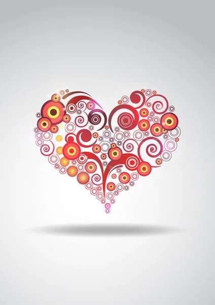 Valentine Abstrakt Hearth — Stock vektor