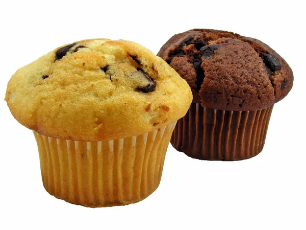 Choklad & vanilj muffins — Stockfoto