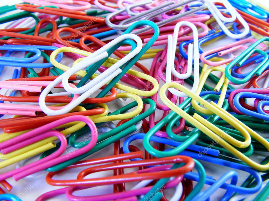 Coloured paper clips — Stock Photo © gcpics #4382439