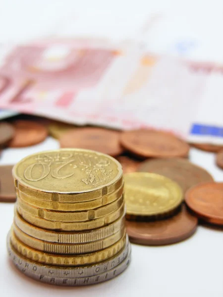 Євро валюті з дрібних Фо — стокове фото