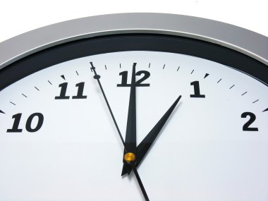 1 o'clock on wall clock clipart