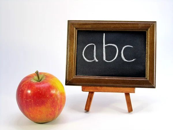 ABC maçã & quadro negro — Fotografia de Stock