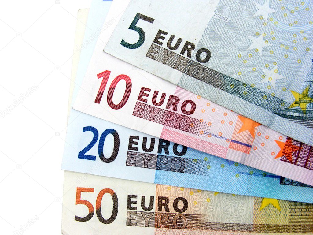 Euro currency banknotes