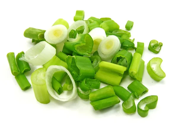A close up image of spring onion slices — Stock Photo, Image