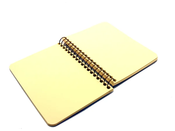Puste Notebooka Białym Tle Kopia Miejsce — Zdjęcie stockowe