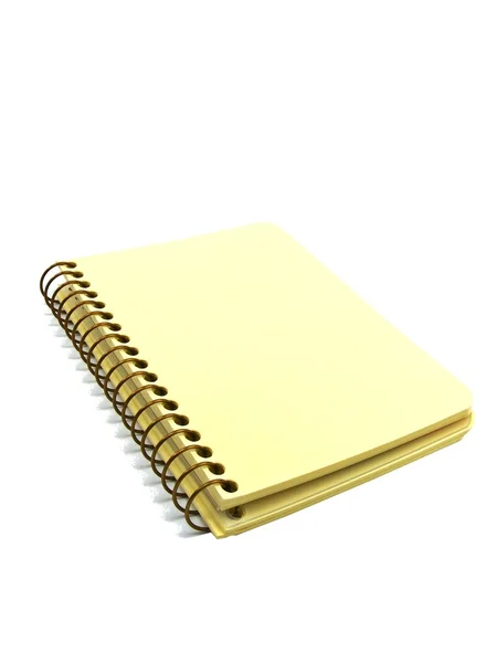 白い背景の上に空白のノートブック — ストック写真