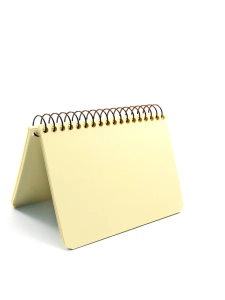 Ein leeres Notizbuch auf weißem Hintergrund — Stockfoto