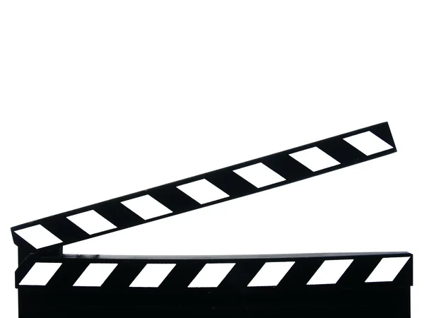 Clapperboard Top Section White Background — Stock Photo, Image